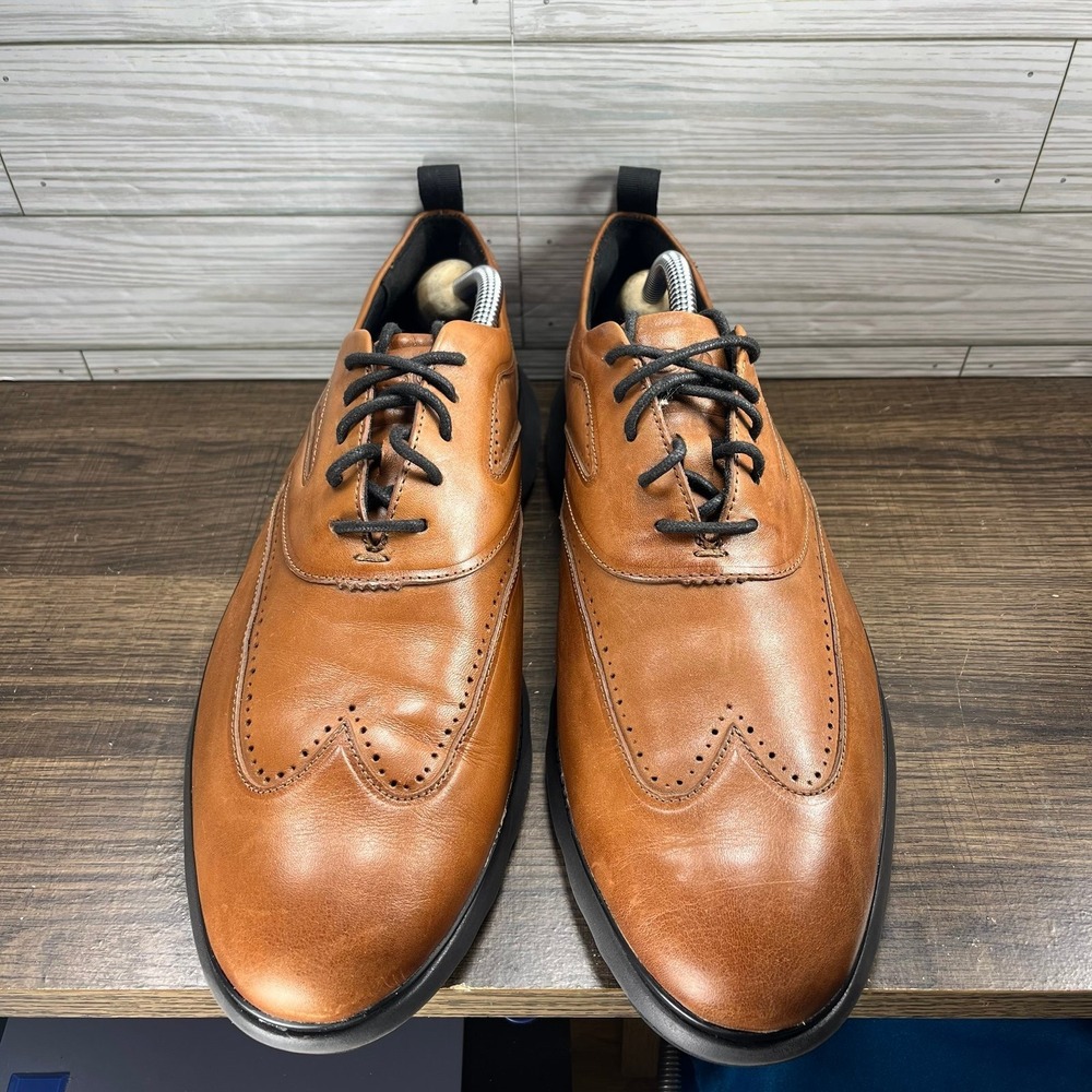 Cole Haan 3.ZeroGrand Wingtip Oxford Men's Brown Black Shoes - Men's 10.5 (M) - Picture 5 of 10
